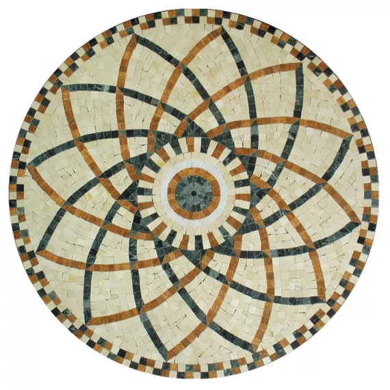 Розон мозаичный из мрамора Natural Art PH-15