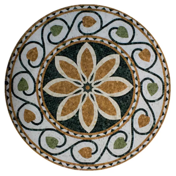 Розон мозаичный из мрамора Natural Art PH-17