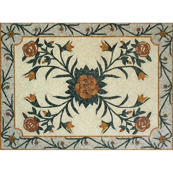 Ковер мозаичный из мрамора Natural Art PP-03