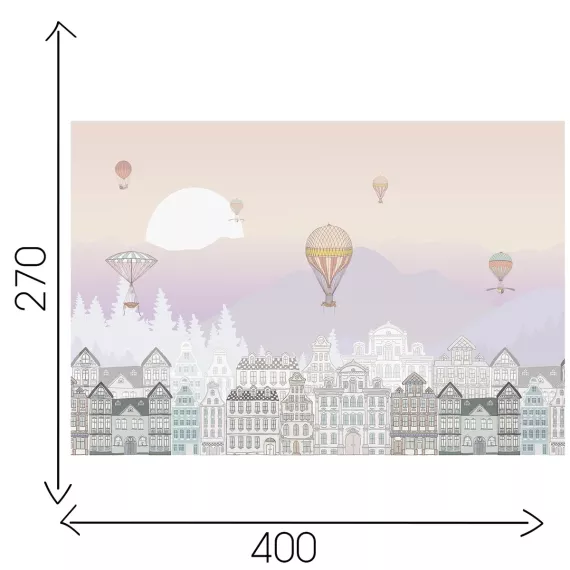 Фотообои OnPrint "GIRL IN THE TOWN" классический флизелин 4х2,7, изображение 3