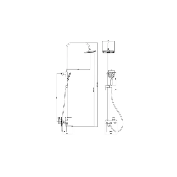 Душевая система Diadonna D80-335107, изображение 2