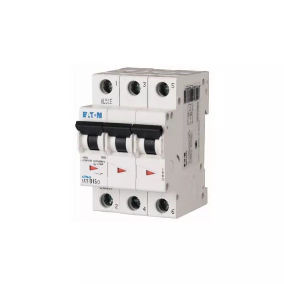 FAZT-C16/3 автоматический выключатель 16а, кривая отключения с, 3 полюса, откл. способность 25 ка