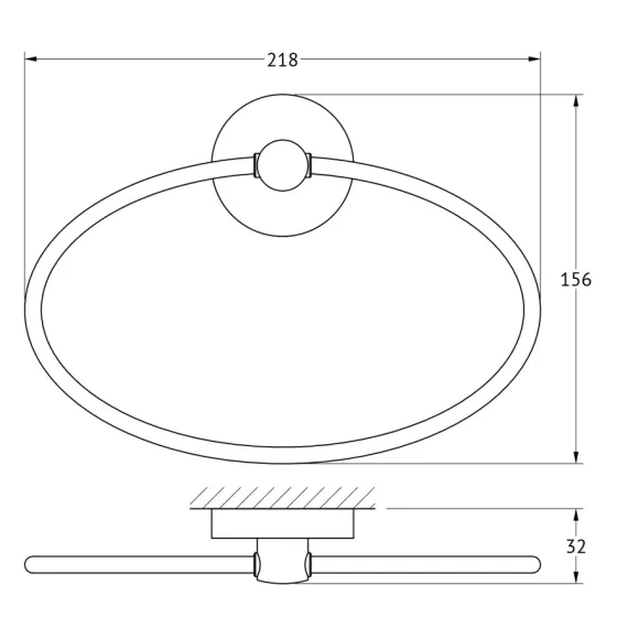 Держатель полотенца овальный ELLUX Elegance ELE 015, изображение 2