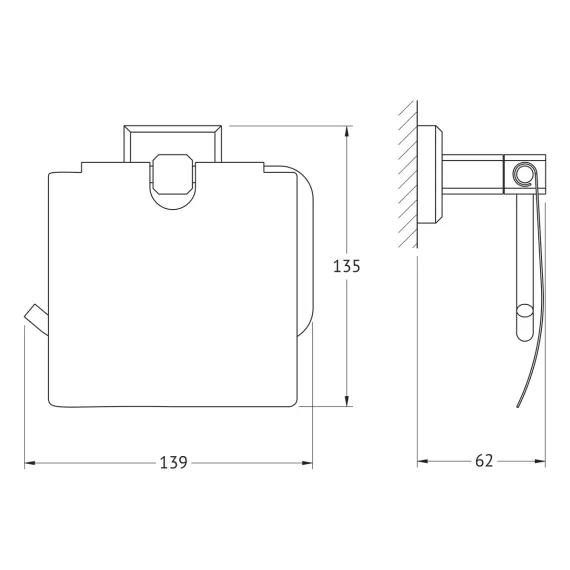 Держатель туалетной бумаги с крышкой ARTWELLE Hagel 9926, изображение 2