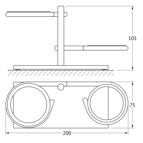 Держатель стакана/дозатора жидкого мыла и мыльницы настольный ELLUX Domino DOM 004, изображение 2