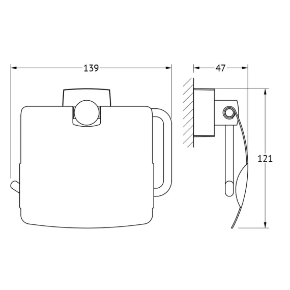 Держатель туалетной бумаги с крышкой FBS Esperado ESP 055, изображение 2