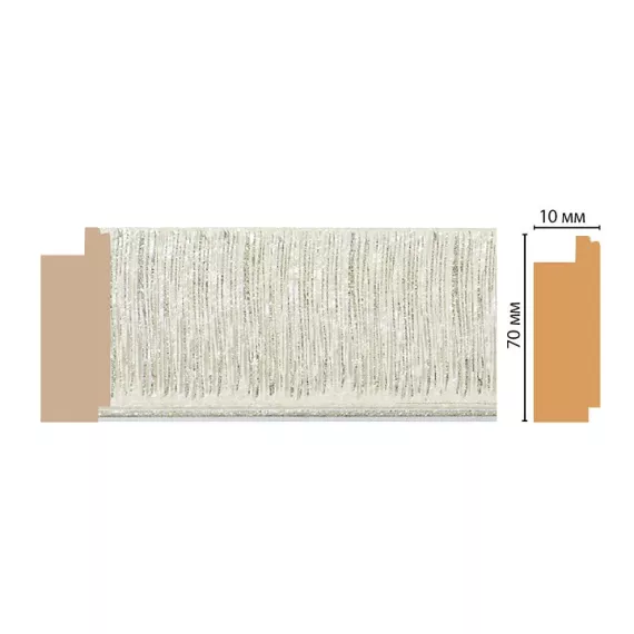 Багет из дюрополимера Decomaster 108-20 2400х70х10 мм, изображение 2