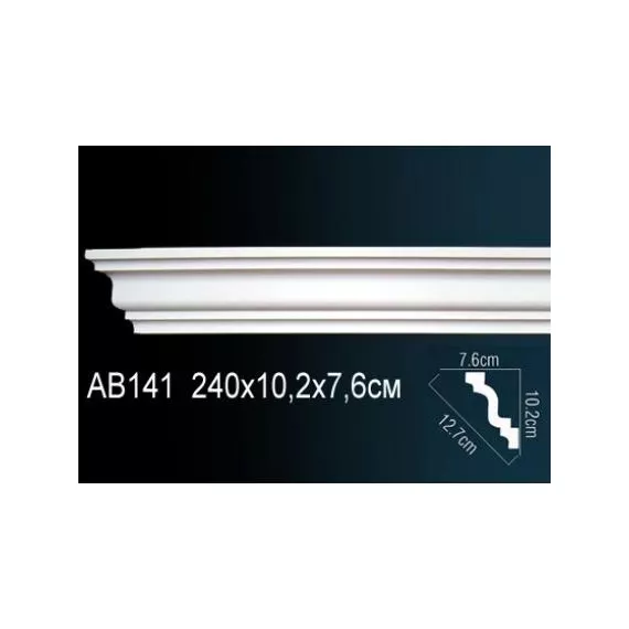 Карниз потолочный полиуретановый Перфект AB141 2400х102х76 мм, изображение 2