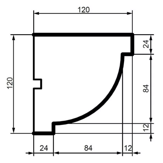 Карниз фасадный из полистирола Leptonika KC 110 2 м, изображение 2