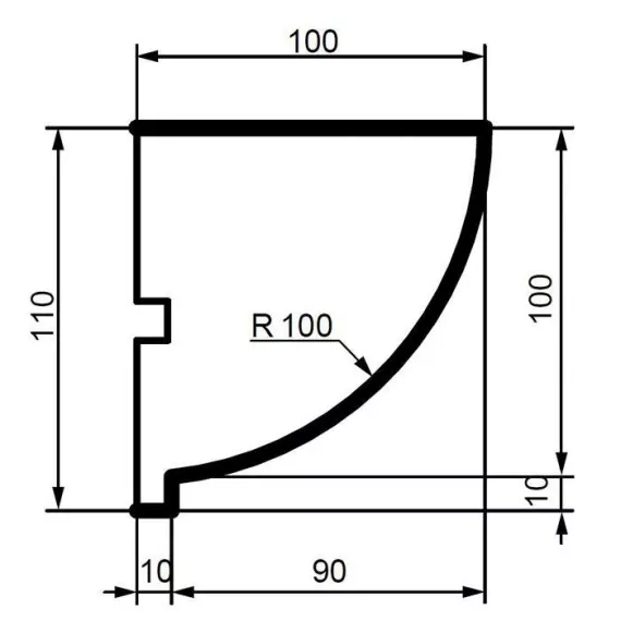 Карниз фасадный из полистирола Leptonika KC 109 2 м, изображение 2