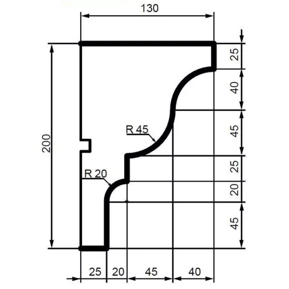 Карниз фасадный из полистирола Leptonika KC 118 2 м, изображение 2
