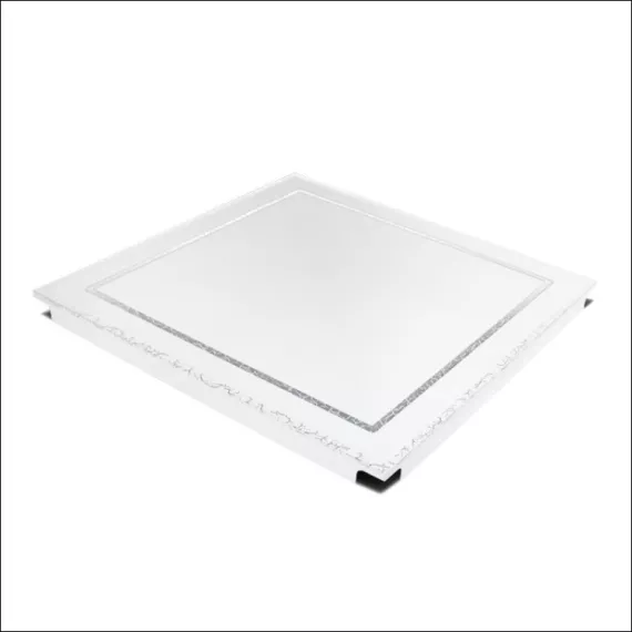 Потолок кассетный CESAL ART Жемчужно-белый с патиной 050D 300х300 мм, изображение 2