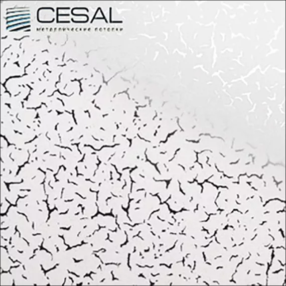 Потолок кассетный CESAL ART Иней белый В34 300х300 мм, изображение 4