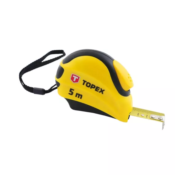 Рулетка стальная TOPEX с автостопом двухкомпонентный корпус 27C385, изображение 2