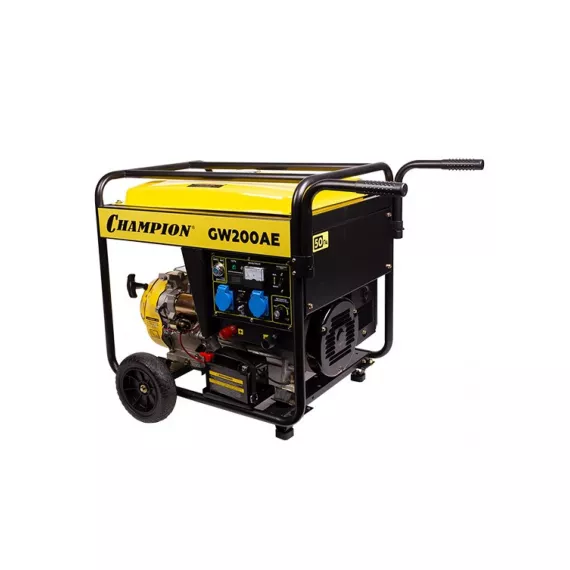Бензиновый сварочный генератор, 5/5.5 Квт, 200А, 100кг Champion GW200AE, изображение 2
