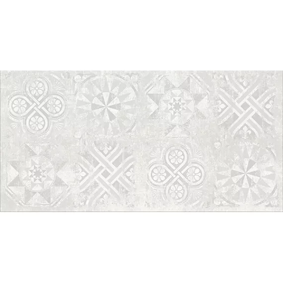 Керамогранит Граните Стоун Цемент Декор белый 600x1200 структурный CF101 SR PRO