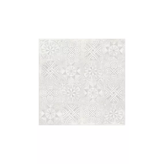 Керамогранит Цемент Декор (Cement Decor) 1200x1200 структурный белый CF101 SR