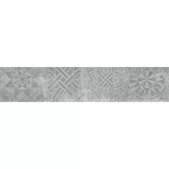 Керамогранит Граните Стоун Цемент Декор серый 195x1200 структурный CF054 SR PRO