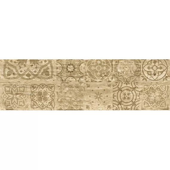 Керамогранит Граните Стоун Травертин Декор медовый 295x1200 полированный CF051 PGR