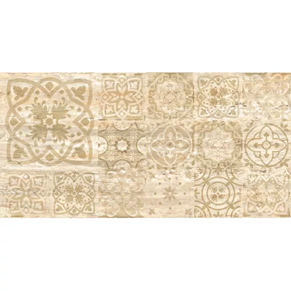 Керамогранит Граните Стоун Травертин Декор беж 600x1200 полированный CF036 PGR