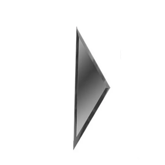 Плитка зеркальная Полуромб прямой 150x510 графит матовый (с фацетом 10 мм), изображение 2
