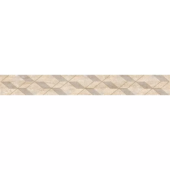 Бордюр настенный Ascoli Beige Diamond 75x630 бежевый, изображение 2