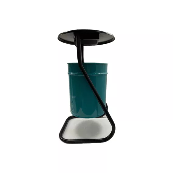 Металлическая уличная урна ПРОФМЕТСТИЛЬ бирюзовая, с пепельницей 604, изображение 2