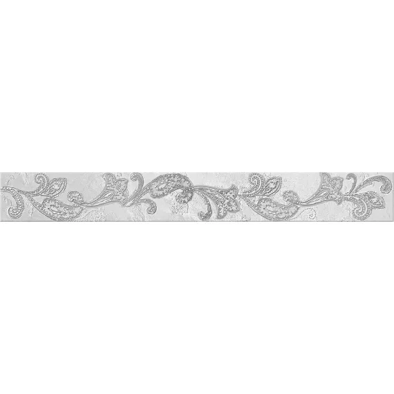 Бордюр настенный Sfumato Grey Paisley 62x505 серый, изображение 2