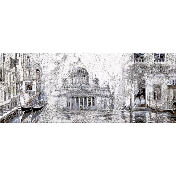 Декор настенный Sfumato Grey Vistas 1 201x505 серый, изображение 2