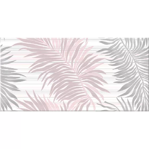 Декор настенный Асти Бьянка Папоротник 201x405 серый, изображение 2