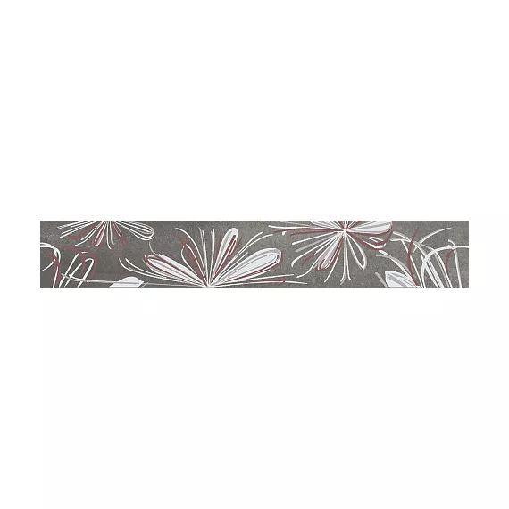 Бордюр настенный Sonnet Grey Flower 62x405 серый, изображение 2