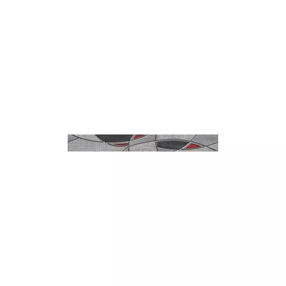 Бордюр настенный Pandora Grey Charm 75x630 серый
