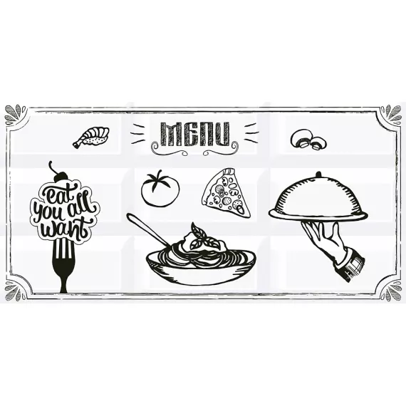 Декор настенный Вог Breakfast41 201x405 белый, изображение 2