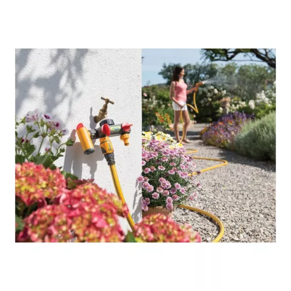 Разделитель потоков 2х канальный с краном Flow Max Hozelock 2250 3600, изображение 2