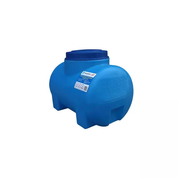 Овально-горизонтальный бак AQUAPLAST 100 л, синий 4630017951895
