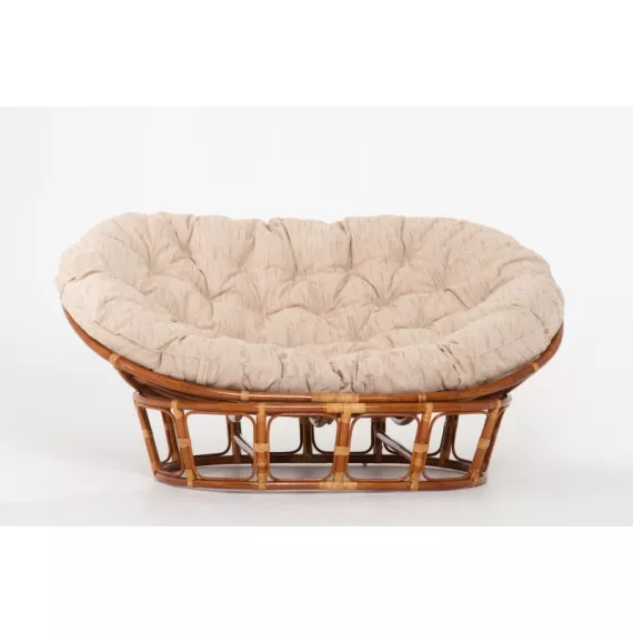 Кресло Vinotti MAMASAN 23/02 Коньяк Подушка Рогожка, изображение 2