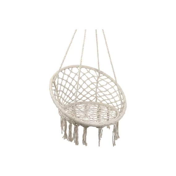 Подвесные качели кресло-гамак ZDK белый, с кисточками hammock4, изображение 2