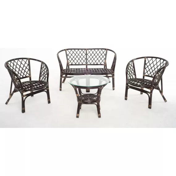 Комплект для отдыха Vinotti Багамы 01/16 NEW Темный коньяк подушки рогожка, изображение 2