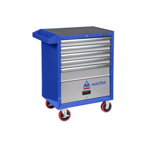 Набор инструментов МАСТЕР 205 предметов МАСТАК 52-05205B в синей тележке, изображение 2