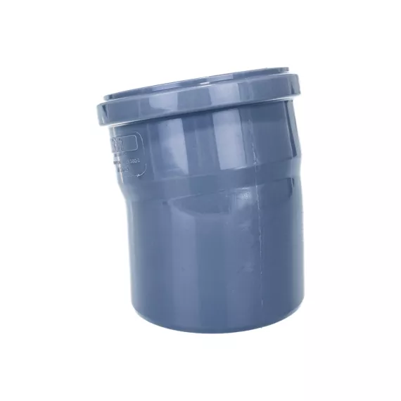 Канализационный отвод RTP 110 мм, 15 градусов, серый 16357, изображение 2