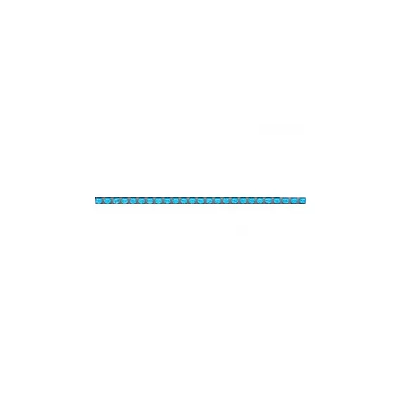 Бордюр настенный Бисер 6x200 голубой POD011