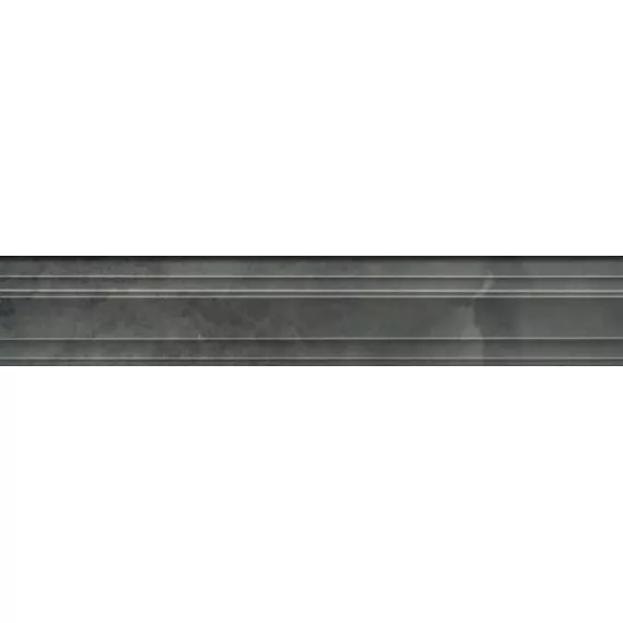 Бордюр настенный Джардини багет 73x400 серый темный BLF004R