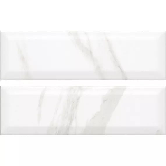 Плитка настенная Дорато 85x285 грань белая 9034