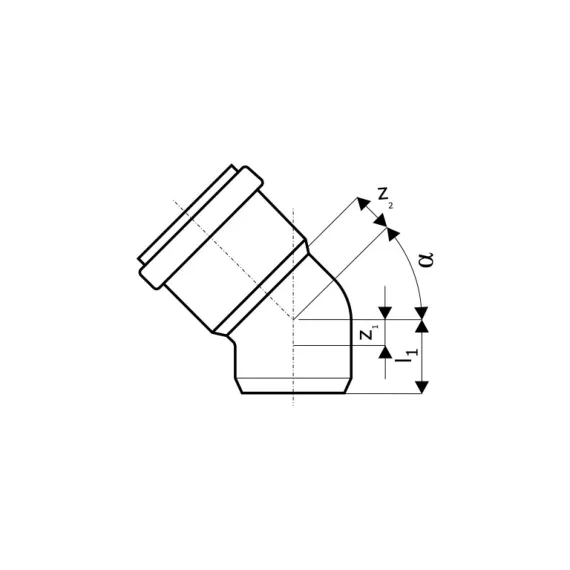 Отвод Ostendorf ливневой канализации 160 мм, 30 градусов 771510, изображение 2