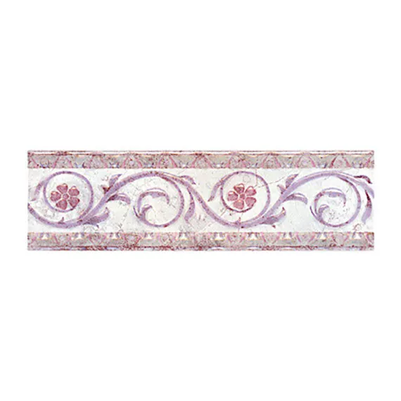 Бордюр настенный Тургеневские дали Травы 58x200 розовый B184\830, изображение 2