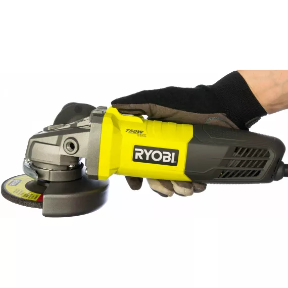 Углошлифмашина RYOBI 750W RAG750-115G 5133002489, изображение 4