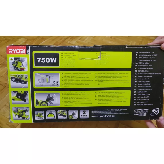 Ленточная шлифмашина Ryobi EBS750 5133002276, изображение 18