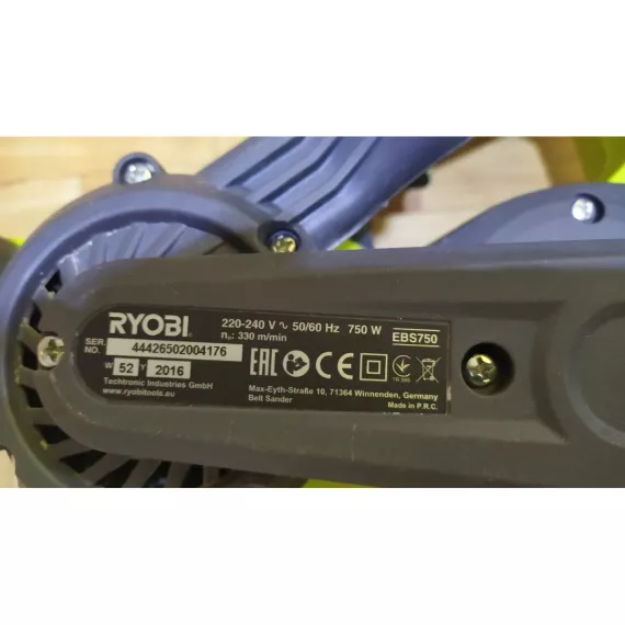 Ленточная шлифмашина Ryobi EBS750 5133002276, изображение 20