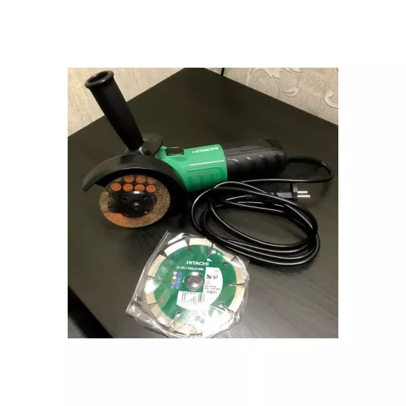 Угловая шлифмашина Hitachi G13SS2-NU + алмазный диск Carat, изображение 6