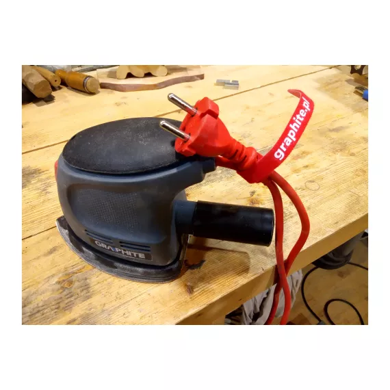 Вибрационная шлифовальная машина GRAPHITE delta 105 Вт, подошва 140x140x97мм 59G335, изображение 10